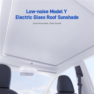 Geräuscharmer elektrischer Glasdach-Sonnenschutz Modell Y